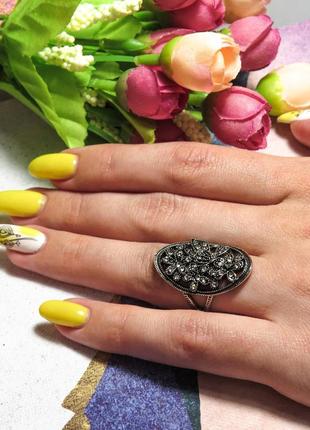 Кольцо перстень цветочный 2