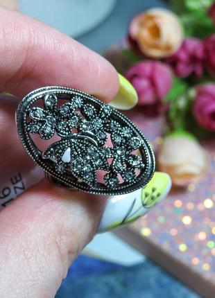 Кольцо перстень цветочный 5