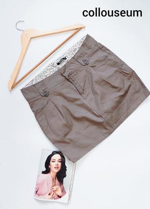 Женская мини-юбка коричневого цвета от бренда collouseum