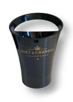 Кулер для шампанского moet chandon черный ведро для льда moët & chandon. акриловый кулер моет шандон1 фото