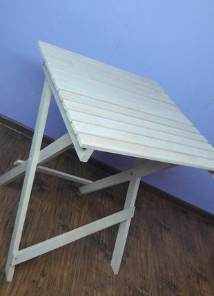 Деревянный стол квадратный раскладной 60х60 ольха