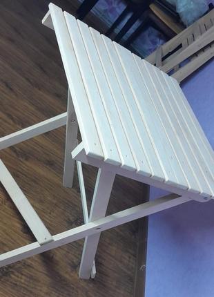 Деревянный стол квадратный раскладной 60х60 ольха