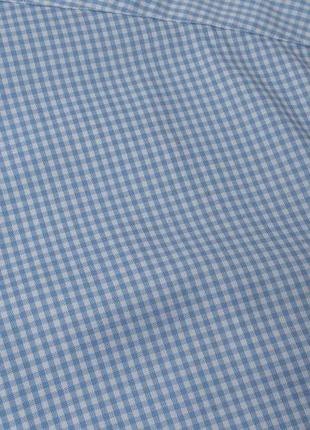 Brioni&nbsp; blue check shirt&nbsp;&nbsp;мужская рубашка4 фото