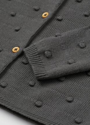 1-2 года 92 см h&amp;m новый трикотажный свитер кардиган фактурной вязки с круглым вырезом девочке2 фото
