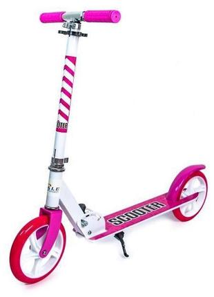 Дитячий двоколісний самокат scooter 460 рожевий3 фото