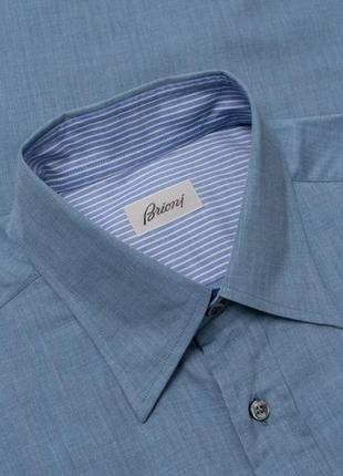 Brioni&nbsp; blue shirt&nbsp;&nbsp;мужская рубашка1 фото