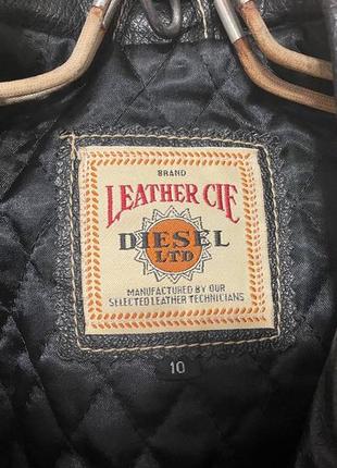 Vintage diesel leather flying cougar унисекс кожаная куртка косуха4 фото