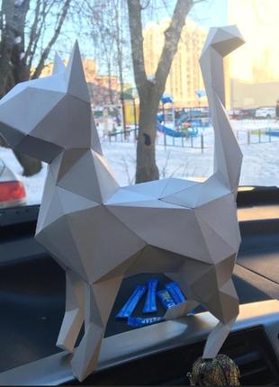 Paperkhan конструктор из картона кошка кот котенок оригами паперкрафт 3d фигура развивающий набор антистресс