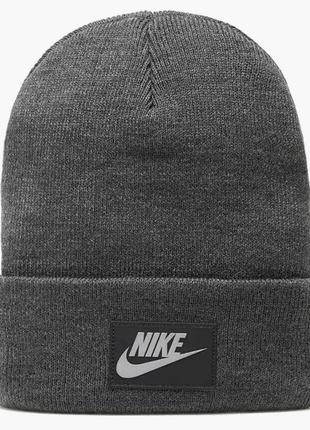 Шапка nike nsw cuff beanie fut flash fs grey do8145-071 misc1 фото