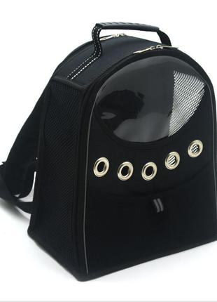 Рюкзак для переноски котов и собак zoo-hunt лоренс черный №0 16х26х30 см1 фото