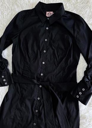 Стильное черное платье-рубашка juicy couture