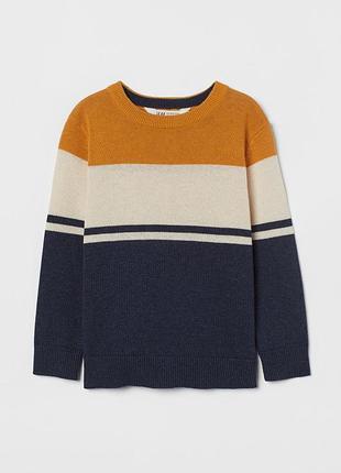 1 - 2 года 86 - 92 см h&m новый фирменный трикотажный свитер джемпер тонкой вязки мальчику