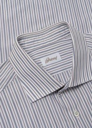 Brioni blue strip shirt  чоловіча сорочка