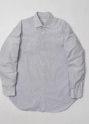 Brioni blue strip shirt&nbsp;&nbsp;мужская рубашка2 фото