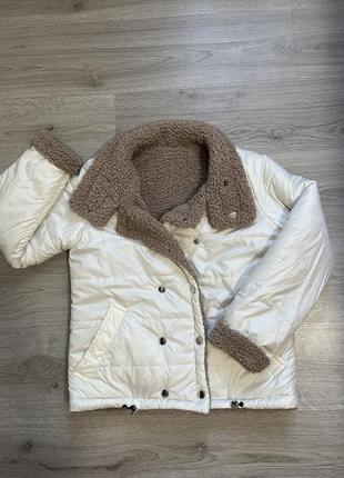 Шикарная зимняя курточка на две стороны