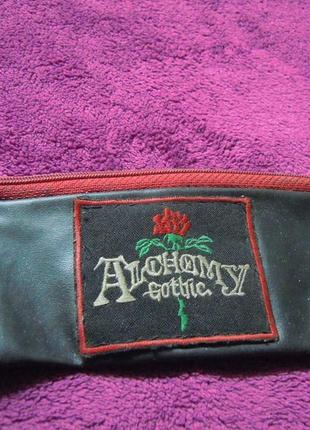 Виниловая косметичка, ретро, готика, винтаж