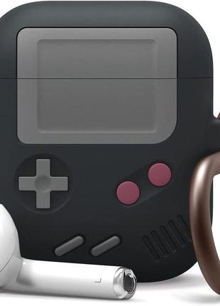 Чохол elago aw5 з брелоком для apple airpods 2 та 1, класичний дизайн для відеоігор, чорний