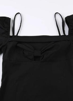 Готическое черное мини платье5 фото
