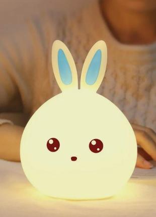 Силиконовый ночник лампа в виде кролика4 фото