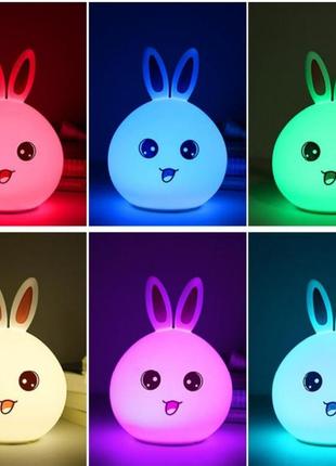 Силиконовый ночник лампа в виде кролика