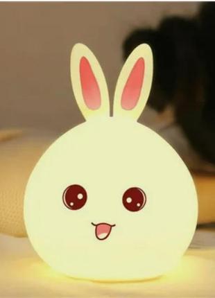 Силиконовый ночник лампа в виде кролика2 фото
