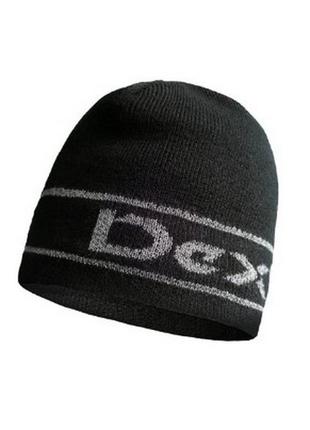 Шапка водонепроникна dexshell beanie reflective logo чорна з лого s/m 56-58 см