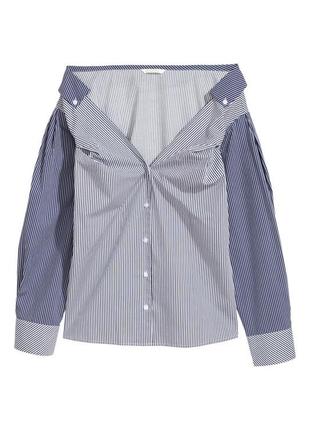 Блуза с объемными рукавами из тонкого хлопка h&m2 фото