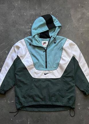 Анорак nike зелений / білий / блакитний чоловічий1 фото