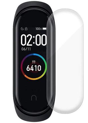 Полимерная защитная пленка на xiaomi mi band 5 / xiaomi mi band 6 пленка на сяоми ми бенд 5 / сяоми ми бенд 6