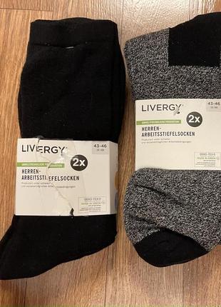 Теплые шерстяные носки livergy набор 2 пары