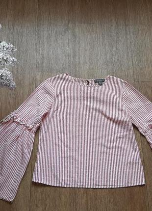 Блуза летняя хлопковая с рукавом воланом2 фото