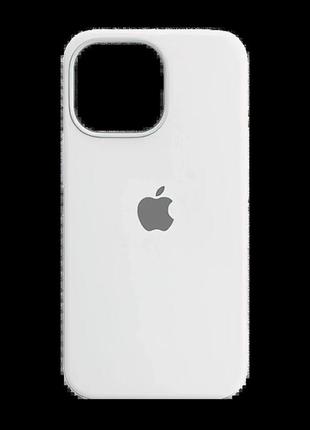 Чехол на iphone 14 pro silicone case (white)1 фото