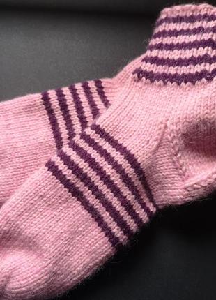 Теплі в'язані шкарпетки ручної роботи