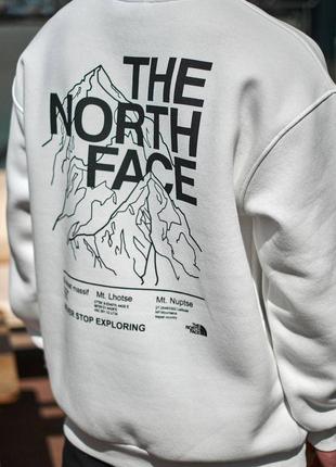 Світшот the north face білий чоловічий / жіночий