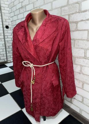 Пиджак жакет пальто красного цвета5 фото