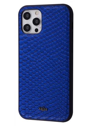 Чехол kajsa crocodile leather iphone 12/12 pro blue