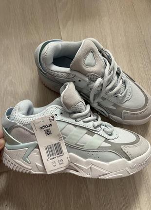 Жіночі кросівки adidas originals niteball ll turquoise white1 фото