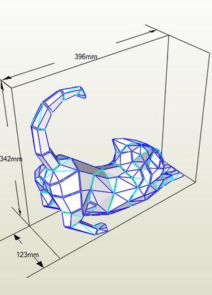 Paperkhan конструктор из картона кошка кот котенок оригами паперкрафт 3d фигура развивающий набор антистресс5 фото