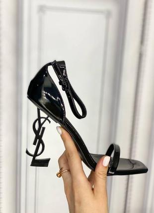 Брендовые туфли босоножки на каблуке в стиле ysl