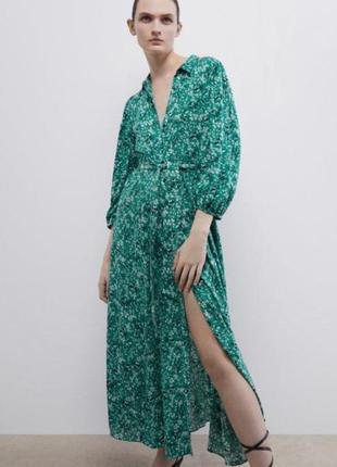 Сукня zara з віскози в квіти l