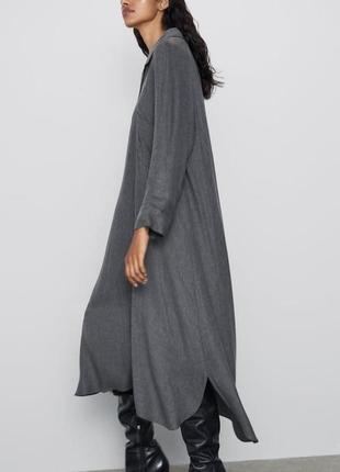 Серое платье zara
