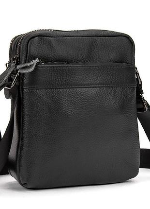 Кожаный мужской мессенджер на два отделения tiding bag m56-2001a