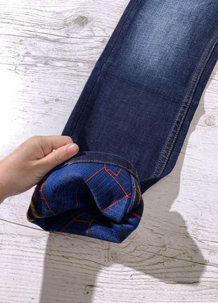 Утепленные слим джинсы с цветной подкладкой jack jones6 фото