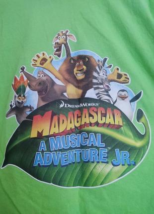 Хлопковая футболка из мультфильма мадагаскар dreamworks madagascar8 фото