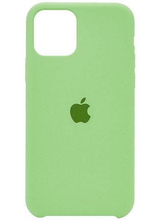 Чехол для iphone 11 pro max silicone case силиконовый зеленый(мятный)с открытым низом