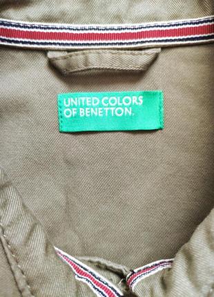 Бренду united colors of benetton куртка ветровка широкая женская цвета хаки4 фото