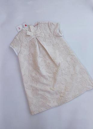 Нарядное праздничное платье с коротким рукавом original marines 140 см на 9, 10 лет