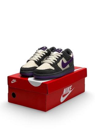 Женские кроссовки найк сб данк лоу nike sb dunk low x otomo katsuhiro grey purple / низкие / демисезонные / весенние, летние, осенние2 фото