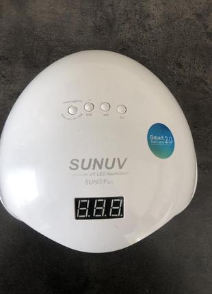 Лампа для манікюру sunuv sun 5 plus white original 48 вт , 36 діодів