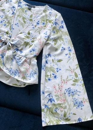 Блуза кофта болеро с широкими рукавами3 фото